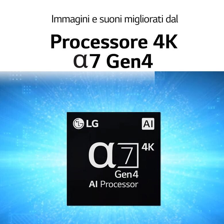 LG QNED 65QNED916PA 65" Smart TV 4K Wi-Fi Processore α7 Gen4 4K TV AI Picture