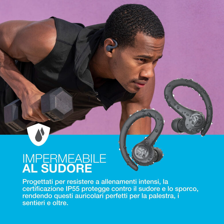 JLab Go Air Sport True Wireless Auricolare True Wireless Stereo (TWS) A clip Bluetooth Grafite