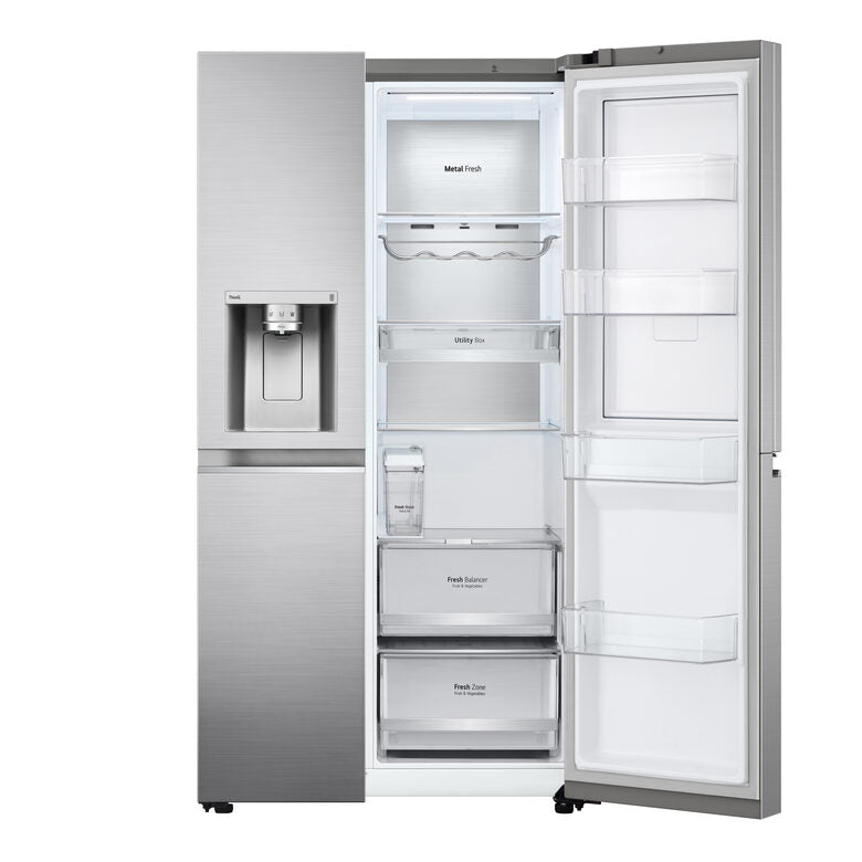 LG GSJV91PZAE frigorifero side-by-side Libera installazione 635 L E Metallico, Argento