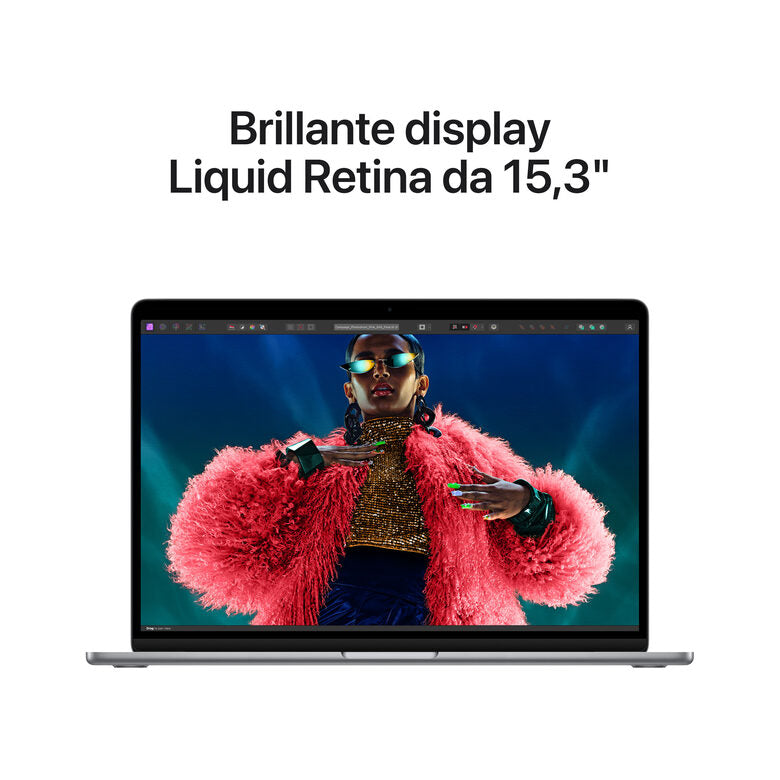 Apple MacBook Air 15'' M3 chip con core 8 CPU e core 10 GPU, 8GB, 512GB SSD Grigio Siderale