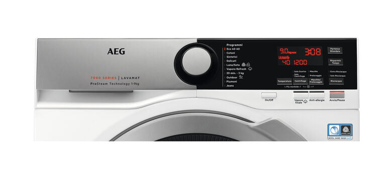 AEG L7FEE94SX lavatrice Caricamento frontale 9 kg 1400 Giri/min A Argento