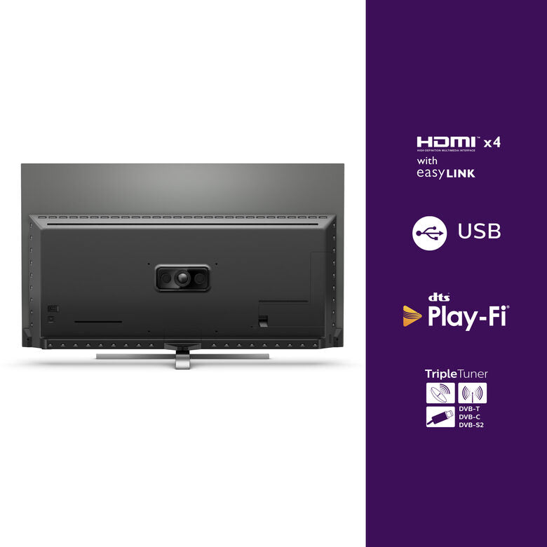 Philips 55OLED856/12 TV 139,7 cm (55") 4K Ultra HD Smart TV Wi-Fi Grigio