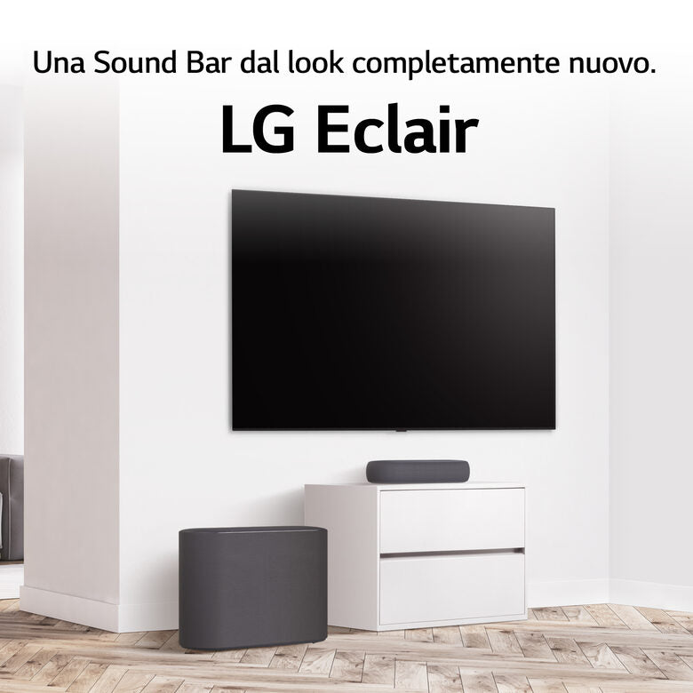 LG Eclair QP5 Soundbar compatta 320W 3.1.2 canali Dolby Atmos DTS:X - Nera