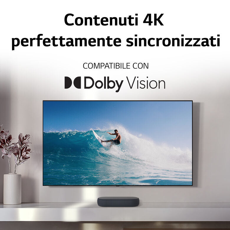 LG Eclair QP5 Soundbar compatta 320W 3.1.2 canali Dolby Atmos DTS:X - Nera