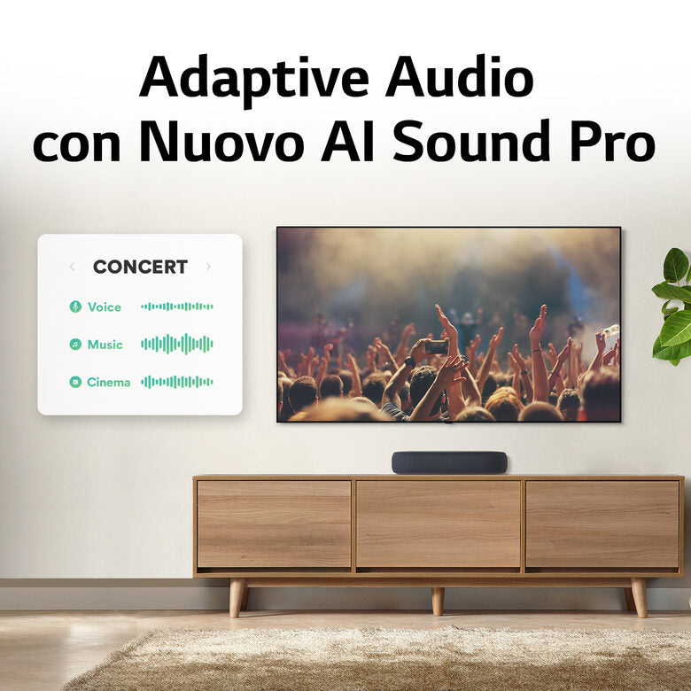 LG Eclair QP5 Soundbar compatta 320W 3.1.2 canali Dolby Atmos DTS:X - Nera