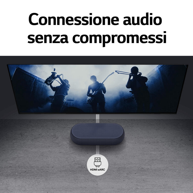 LG Eclair QP5 Soundbar compatta 320W 3.1.2 canali Dolby Atmos DTS:X - Nera