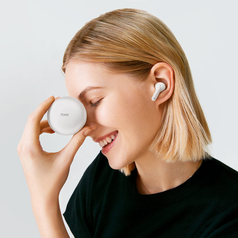 LG TONE Free FP5 - Cuffie True Wireless Bluetooth con ANC (Bianco)