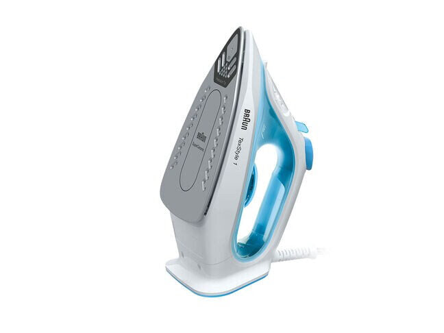 Braun TexStyle 1 Ferro da stiro a secco e a vapore Ceramica 2000 W Blu, Bianco