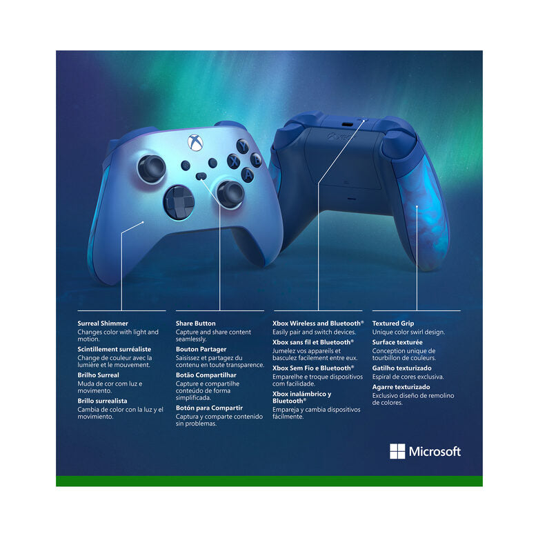 Microsoft Controller Wireless per Xbox – Edizione speciale Aqua Shift