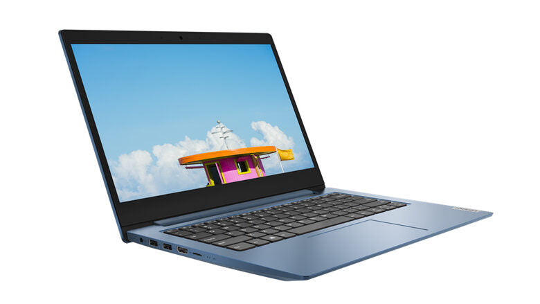 Lenovo IdeaPad Slim 1-14AST-05 Computer portatile 35,6 cm (14") HD AMD A4 4 GB DDR4-SDRAM 64 GB eMMC Wi-Fi 5 (802.11ac) Windows 10 Pro Blu
