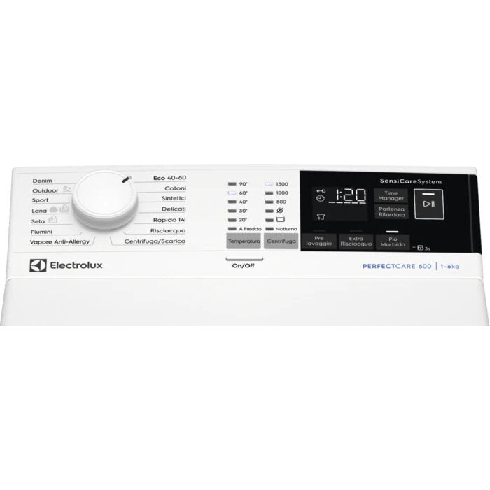 Electrolux EW6T463L lavatrice Caricamento dall'alto 6 kg 1251 Giri/min D Bianco