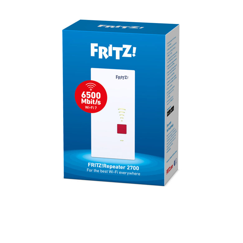 Repeater FRITZ! 2700 International Ripetitore di rete 6500 Mbit/s Bianco