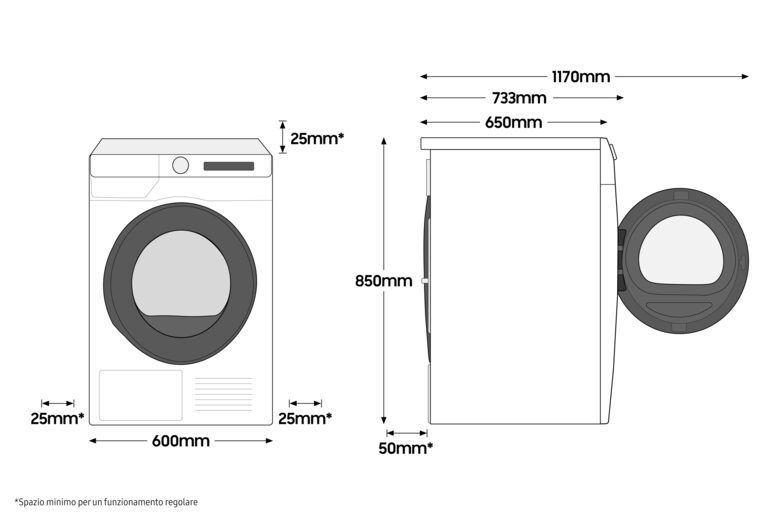 Samsung WW12T504DTW lavatrice Caricamento frontale 12 kg 1400 Giri/min A Bianco
