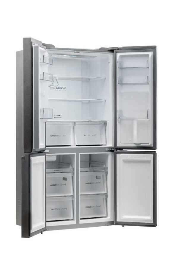 Haier Cube 90 Serie 5 HTF-520IP7 frigorifero side-by-side Libera installazione 525 L F Platino, Stainless steel