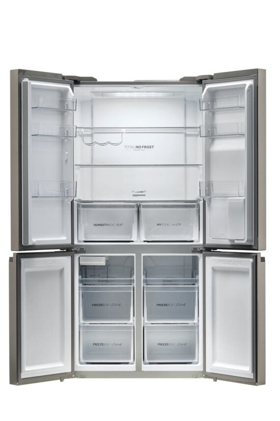 Haier Cube 90 Serie 5 HTF-520IP7 frigorifero side-by-side Libera installazione 525 L F Platino, Stainless steel