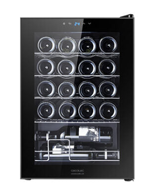 Cecotec GrandSommelier 20000  Cantinetta Vino Con Compressore Libera Installazione Nero 20 Bottiglie