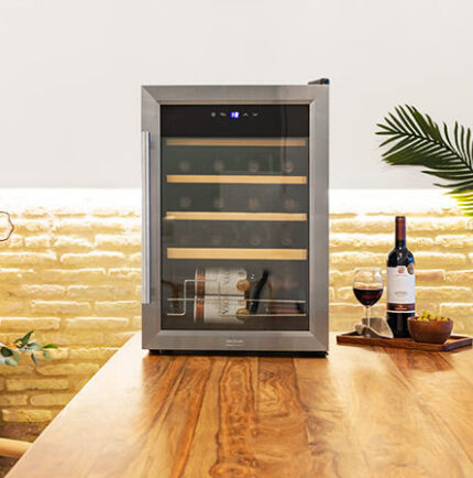 Cecotec GrandSommelier 20000  Cantinetta Vino Con Compressore Libera Installazione Grigio 20 Bottiglie