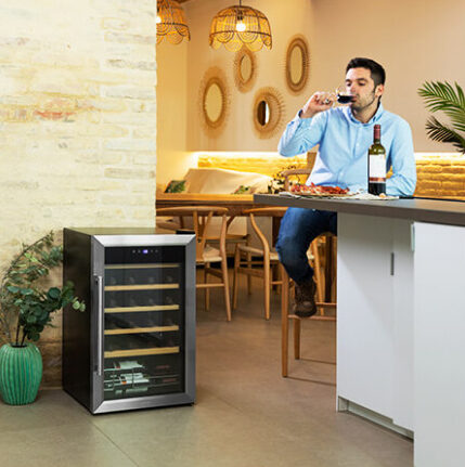 Cecotec GrandSommelier 24000  Cantinetta Vino Con Compressore Libera Installazione Grigio 24 Bottiglie