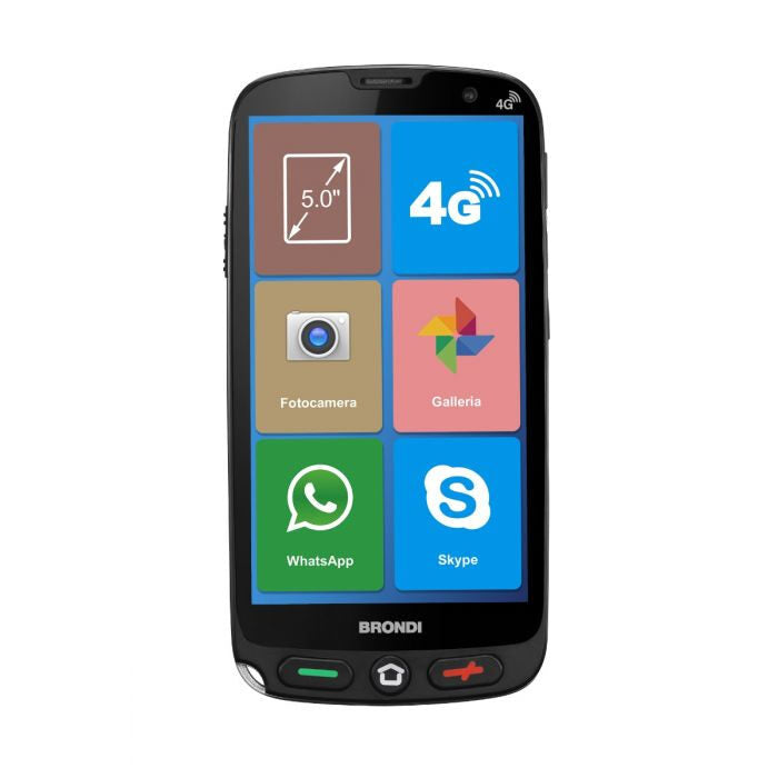 Brondi Amico Smartphone XS 12,7 cm (5") Doppia SIM Android 10.0 4G USB tipo-C 1 GB 8 GB 2200 mAh Nero
