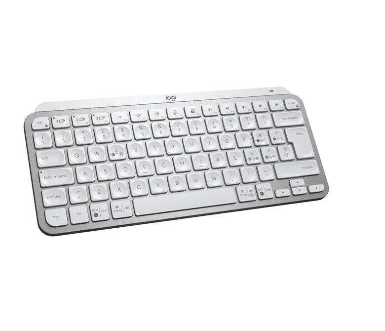 Logitech MX Keys Mini tastiera RF senza fili + Bluetooth QWERTY Italiano Alluminio, Bianco