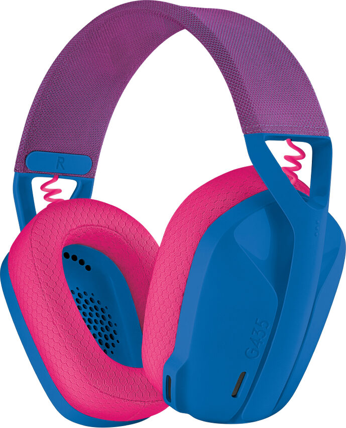 Logitech G G435 Auricolare Wireless A Padiglione Giocare Bluetooth Blu, Rosa