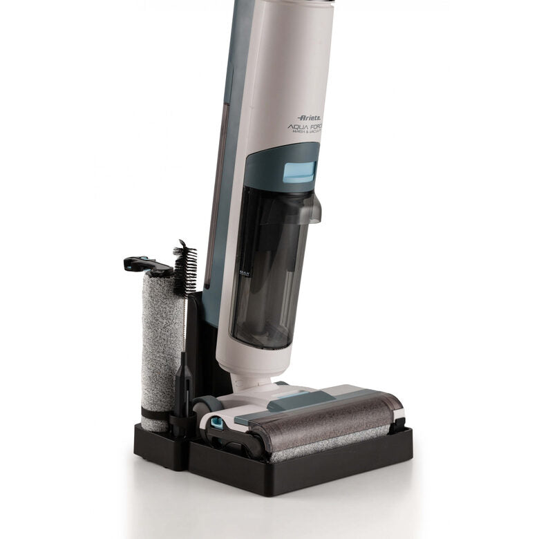 Ariete 2483 Aqua Force Wash & Vacuum, Aspirapolvere Intelligente, Lavapavimenti cordless, Senza fili, Aspira e lava, Peli animali, Sporco liquido e secco, Capacità 700ml, Accessori inclusi
