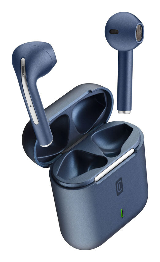 Cellularline TUCK Auricolari Bluetooth® TWS a capsula, con custodia di ricarica Blu