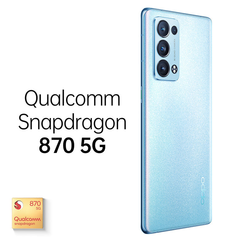 OPPO Reno 6 Pro Smartphone 5G, Qualcomm 870, Display 6.55" FHD+ AMOLED 90Hz, Quadrupla fotocamera 50+16+13+2MP & AI Highlight Video 2.0, RAM 12GB ESPANDIBILE FINO A 19GB+ROM 256GB, 4500mAh &