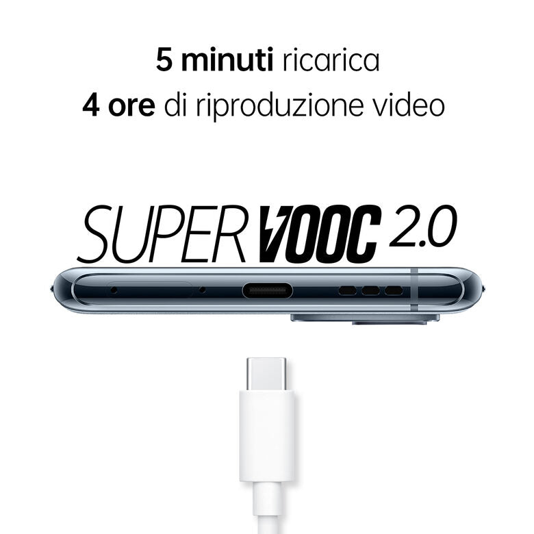 OPPO Reno 6 Pro Smartphone 5G, Qualcomm 870, Display 6.55" FHD+ AMOLED 90Hz, Quadrupla fotocamera 50+16+13+2MP & AI Highlight Video 2.0, RAM 12GB ESPANDIBILE FINO A 19GB+ROM 256GB, 4500mAh &