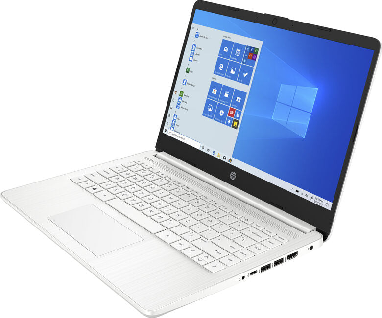 HP 14s-dq0062nl Computer portatile 35,6 cm (14") HD Intel® Celeron® 4 GB DDR4-SDRAM 128 GB SSD Wi-Fi 5 (802.11ac) Windows 11 Home in S mode Bianco