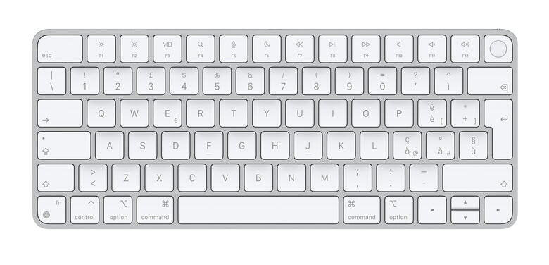 Apple Magic tastiera USB + Bluetooth Italiano Alluminio, Bianco