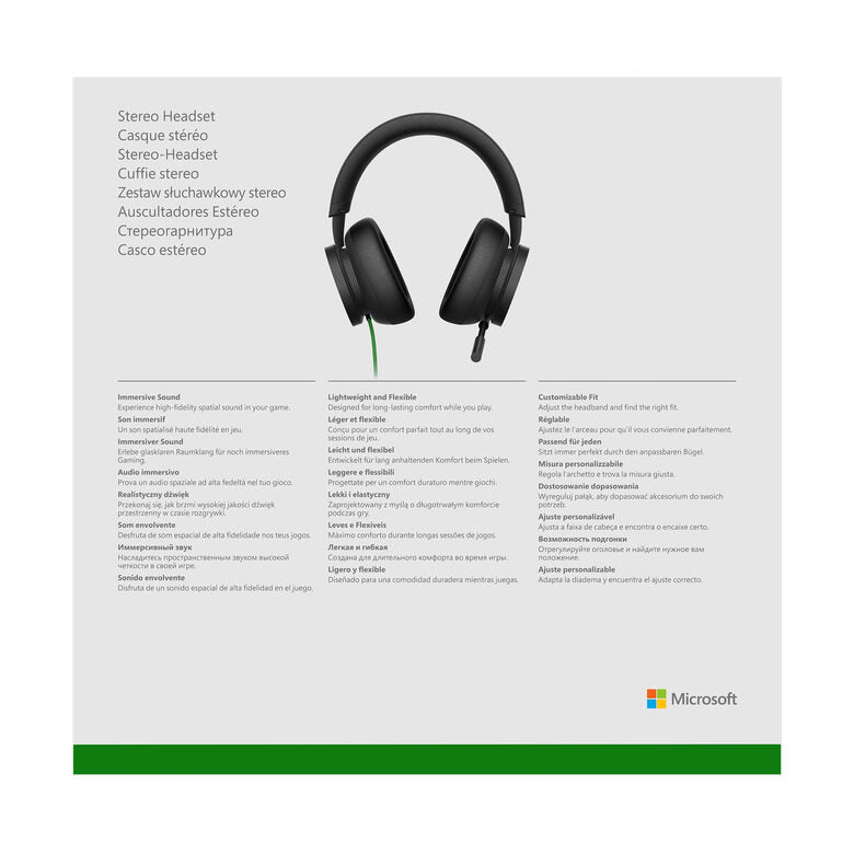 Microsoft Xbox Stereo Headset Auricolare Cablato A Padiglione Gaming Nero