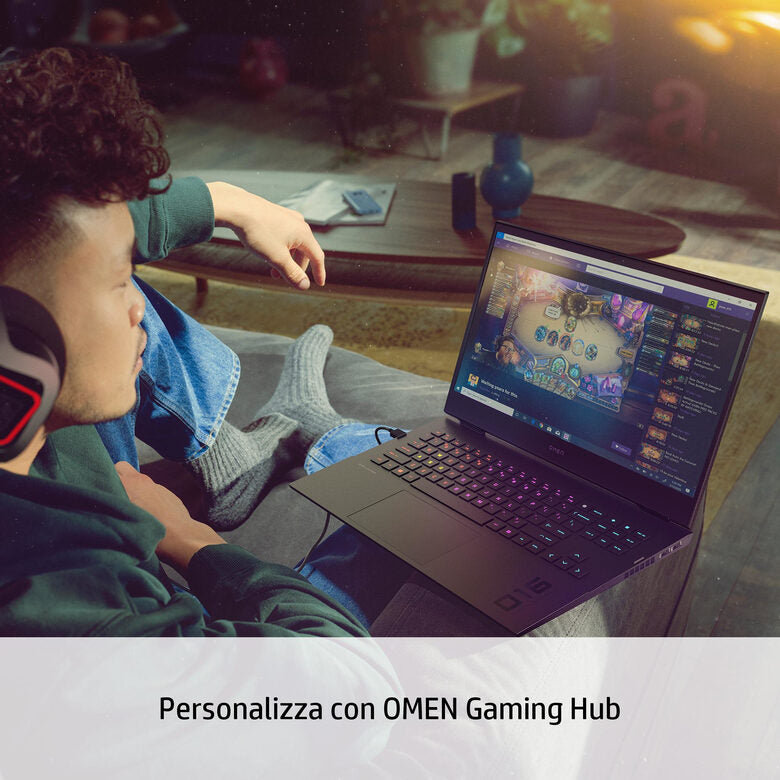 OMEN by HP 16-b0007nl i7-11800H Computer portatile 40,9 cm (16.1") Touch screen Full HD Intel® Core™ i7 16 GB DDR4-SDRAM 512 GB SSD NVIDIA GeForce RTX 3060 Wi-Fi 6 (802.11ax) Windows 11 Home