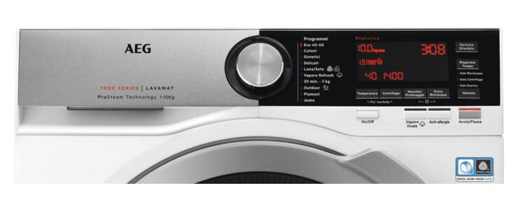AEG L7FEC14SX lavatrice Caricamento frontale 10 kg 1400 Giri/min A Bianco