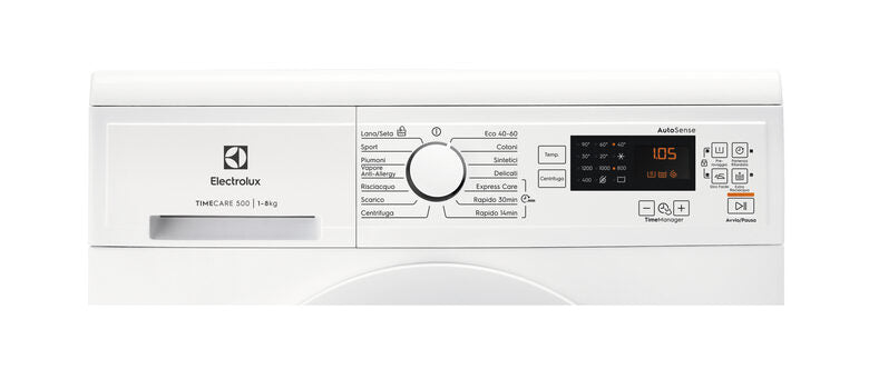 Electrolux EW2F5820WG lavatrice Caricamento frontale 8 kg 1151 Giri/min B Bianco