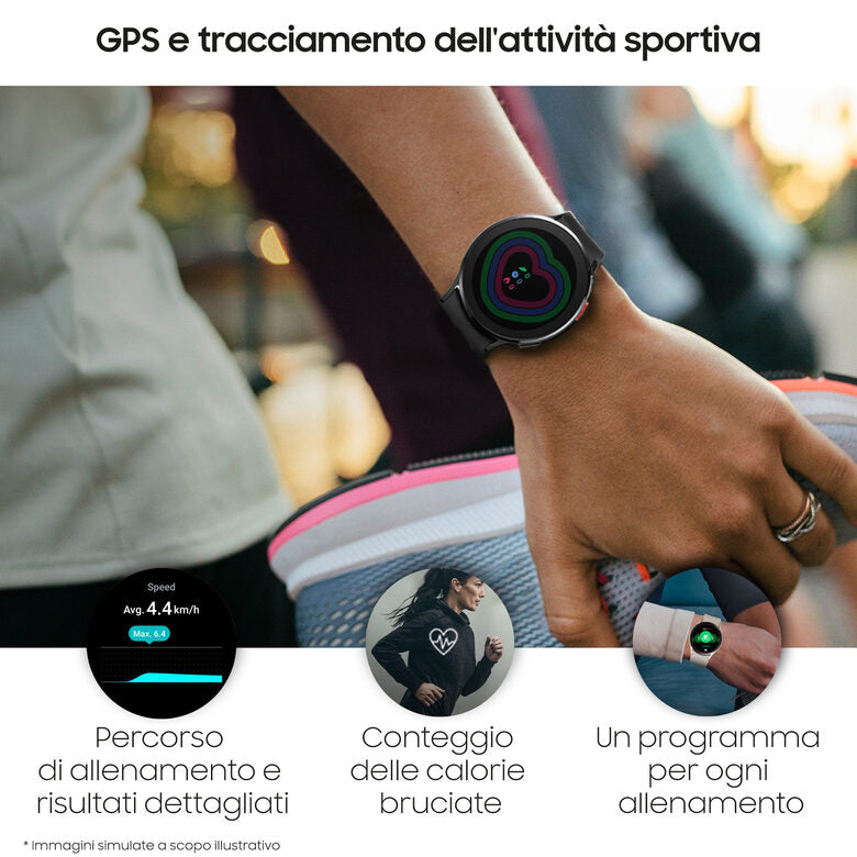 Samsung Galaxy Watch4 44mm Smartwatch Ghiera Touch Alluminio Memoria 16GB Green