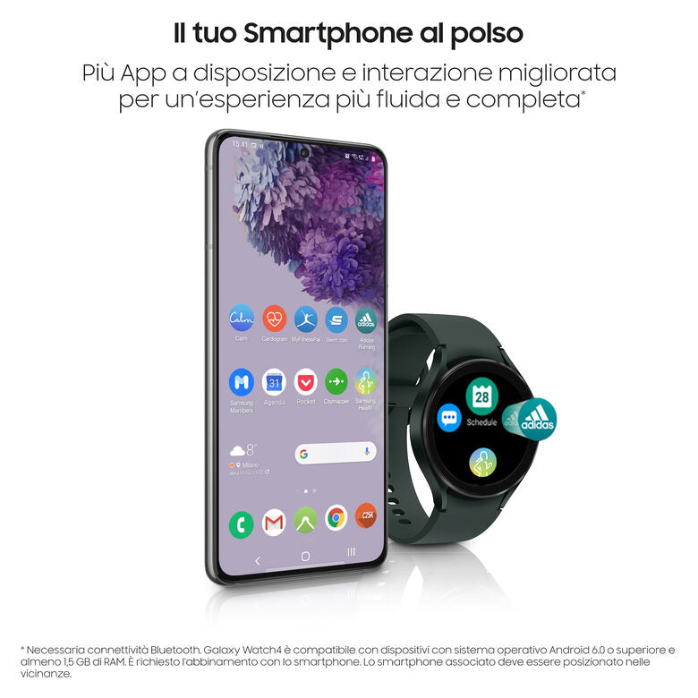 Samsung Galaxy Watch4 44mm Smartwatch Ghiera Touch Alluminio Memoria 16GB Green