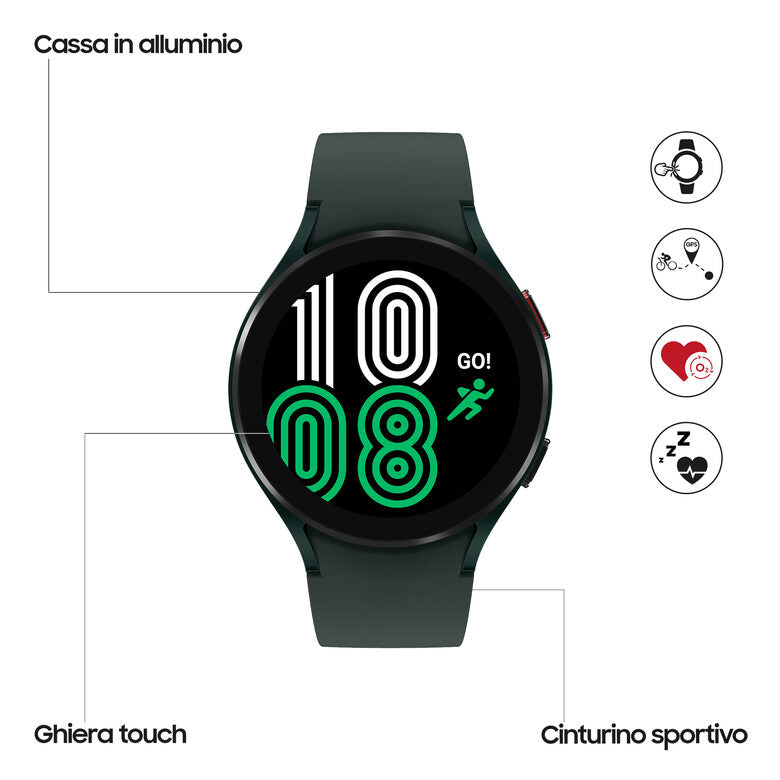 Samsung Galaxy Watch4 44mm Smartwatch Ghiera Touch Alluminio Memoria 16GB Green