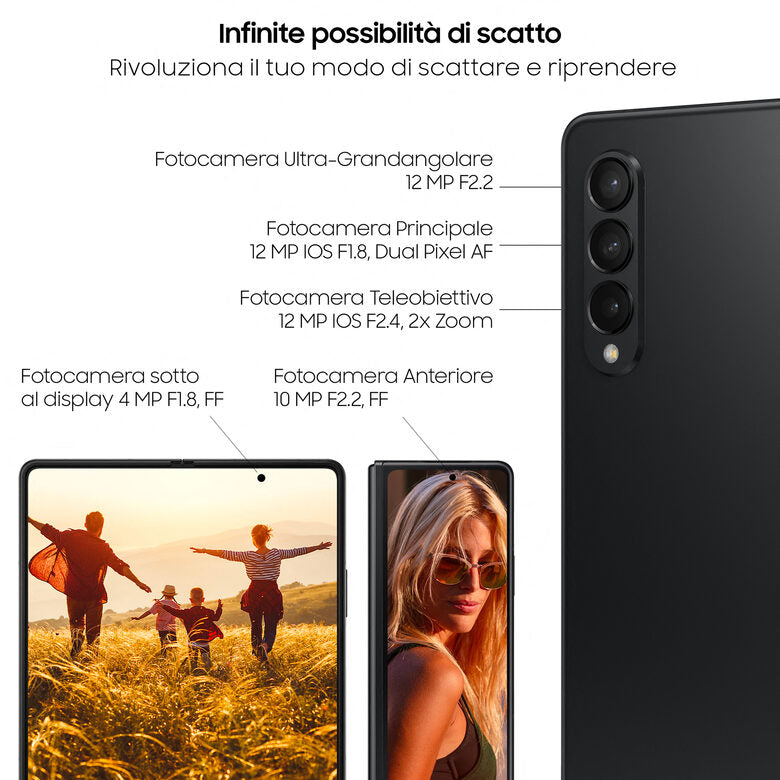 Samsung Galaxy Z Fold3 5G 256GB Phantom Black RAM 12GB Display 6,2"/7,6" Dynamic AMOLED 2X