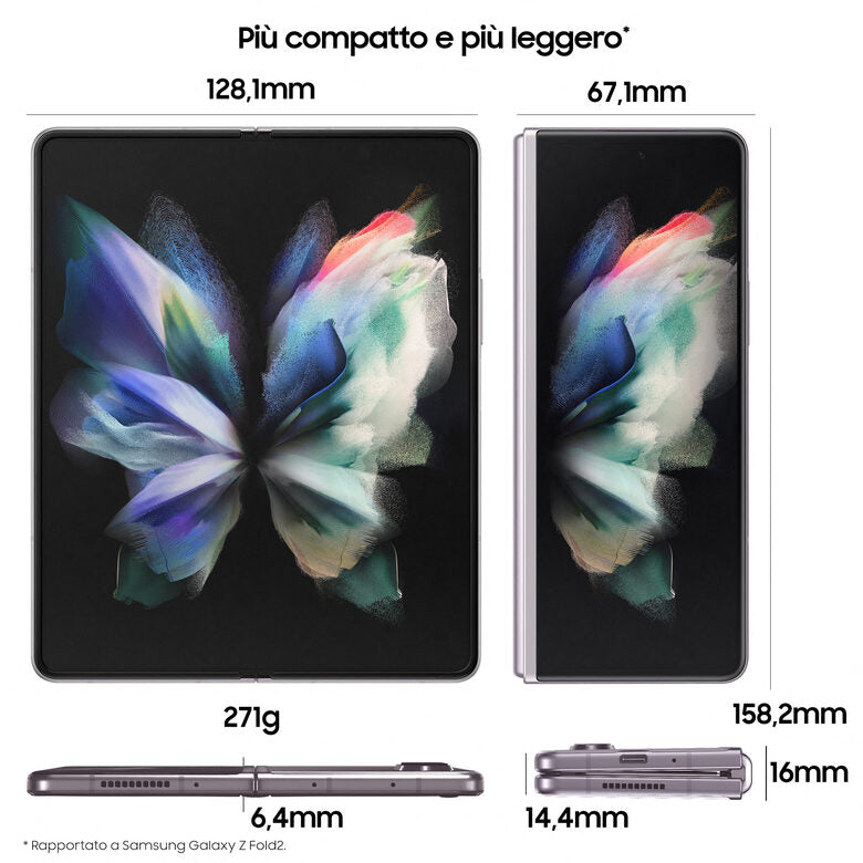 Samsung Galaxy Z Fold3 5G 256GB Phantom Silver RAM 12GB Display 6,2"/7,6" Dynamic AMOLED 2X