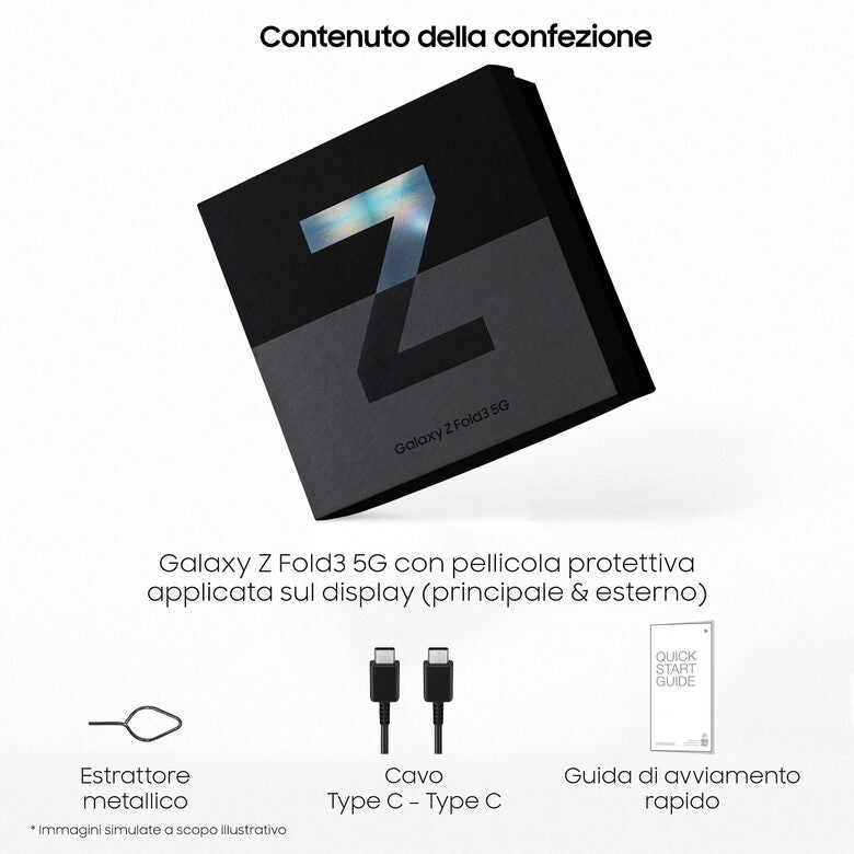 Samsung Galaxy Z Fold3 5G 512GB Phantom Silver RAM 12GB Display 6,2"/7,6" Dynamic AMOLED 2X