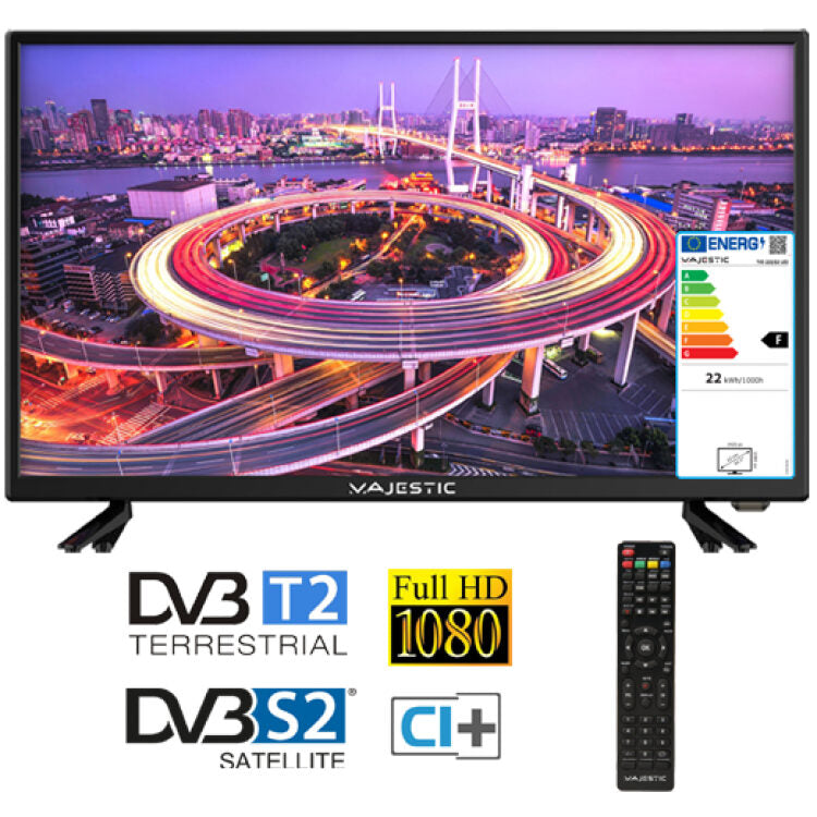 New Majestic TVD-225 S2 LED 63,5 cm (25") Full HD Nero
