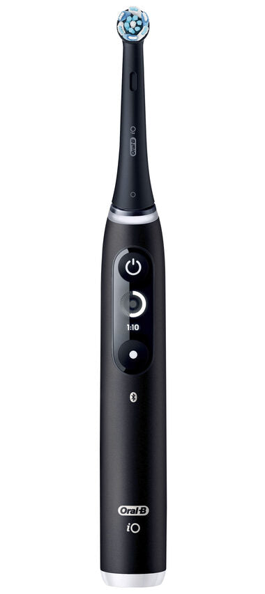 Oral-B iO - 6 - Spazzolino Elettrico Nero Lava Con Display In Bianco E Nero, 1 Testina, 1 Custodia Da Viaggio, Designed By Braun