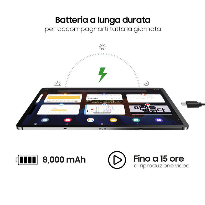 Samsung Galaxy Tab S7 LTE SM-T875NZKAEUE 4G 128 GB 27,9 cm (11") Qualcomm Snapdragon 6 GB Wi-Fi 6 (802.11ax) Android 11 Nero