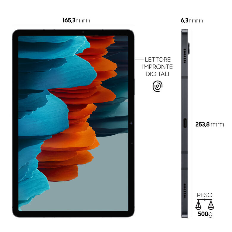 Samsung Galaxy Tab S7 LTE SM-T875NZKAEUE 4G 128 GB 27,9 cm (11") Qualcomm Snapdragon 6 GB Wi-Fi 6 (802.11ax) Android 11 Nero