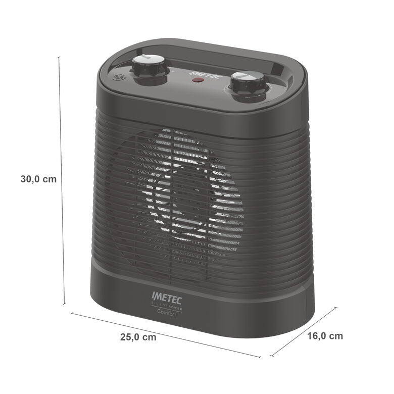 Imetec Silent Power Comfort Interno Nero 2100 W Riscaldatore ambiente elettrico con ventilatore