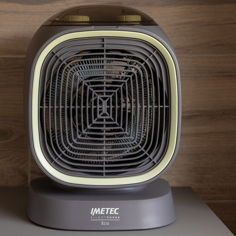 Imetec Silent Power Eco Interno Verde, Grigio 2100 W Riscaldatore ambiente elettrico con ventilatore