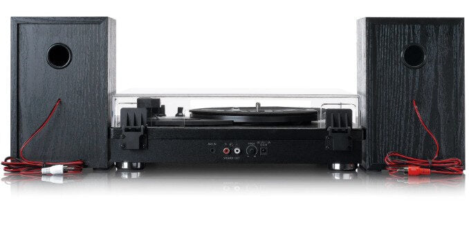 Lenco LS-101BK piatto audio Giradischi con trasmissione a cinghia Con Diffusori Acustici Separati 10W X 2
