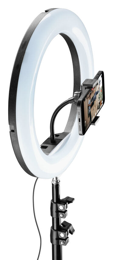 Cellularline Selfie Ring Pro bastone per selfie Smartphone Nero