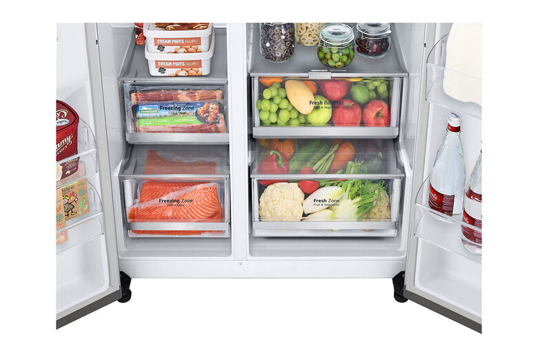 LG GSLV90PZAD frigorifero side-by-side Libera installazione 635 L D Acciaio inossidabile